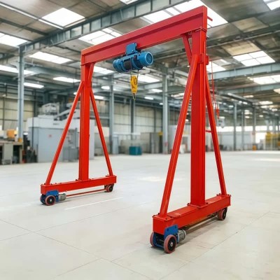 Dongqi 3t Electric Mobile Gantry Crane 2m Span 1m Lift Workshop Chile