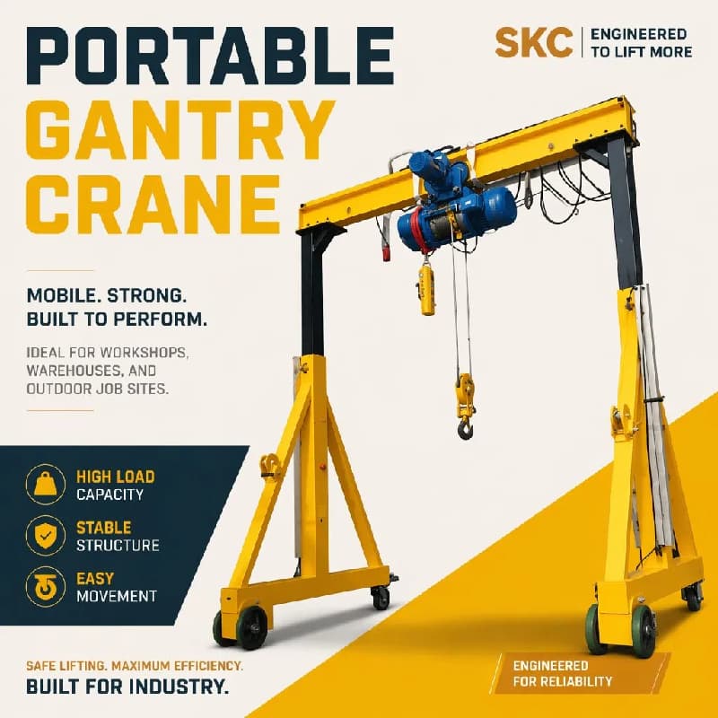 Dongqi 20t Adjustable Portable Gantry Crane 7m Span 7m Lift Repair Jamaica