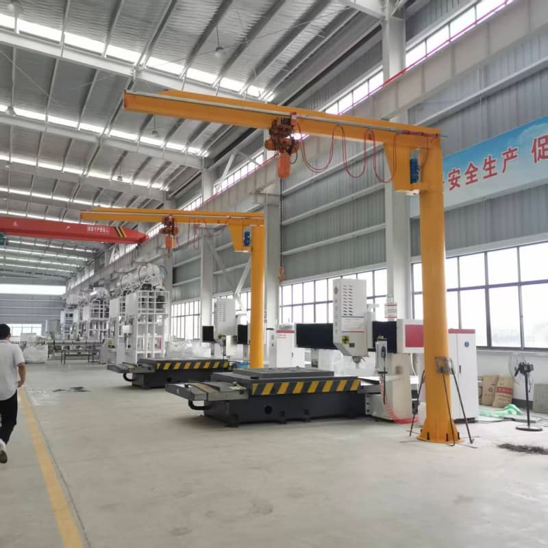 Dongqi 1t Freestanding Jib Crane 2.5m Span 4m Lift Dock Sweden