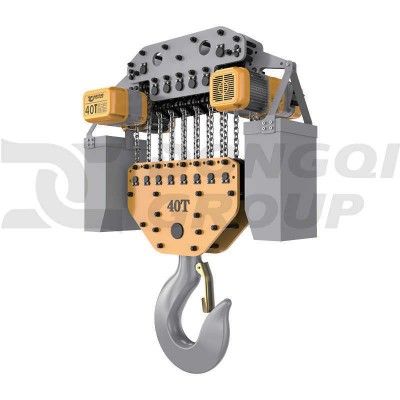Dongqi 40t Fixed Electric Chain Hoist 3m Lift Compact for Puerto Rico Factory