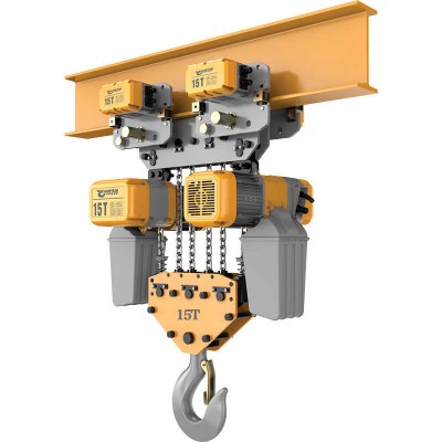 Dongqi 15t Traveling Electric Chain Hoist 18m Lift for Warehouse Poland